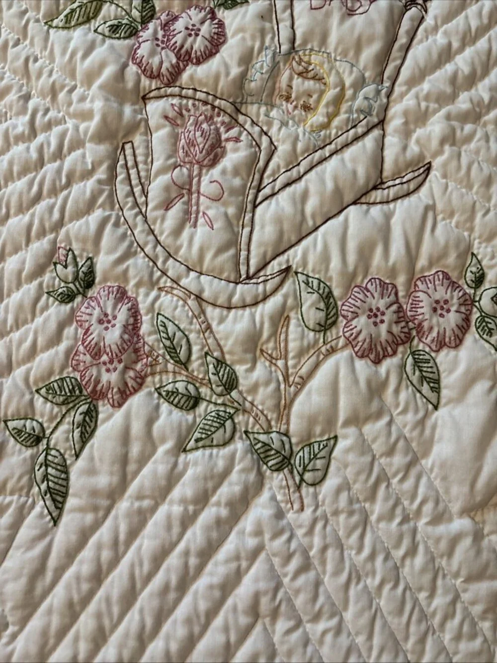 Embroider Baby Girl Blanket Rock A Bye Baby Size Crib